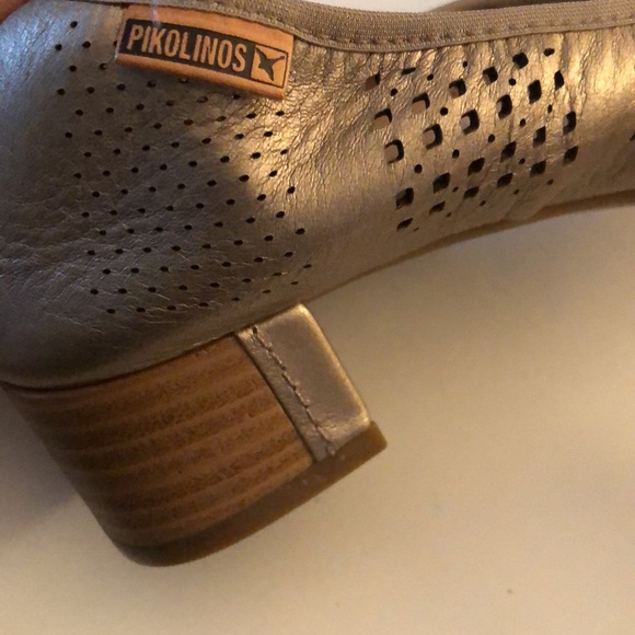 PIKOLINOS DARK GOLD ELASTICIZED SLIP-ON BLOCK HEEL SHOE SIZE EU 37 - Picture 7 of 16